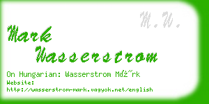 mark wasserstrom business card